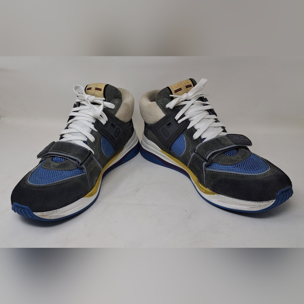 Gucci Men's Ultraspace Mid Top Sneakers Shoes Lace Up Velcro Strap Size 9 US - Picture 5 of 16